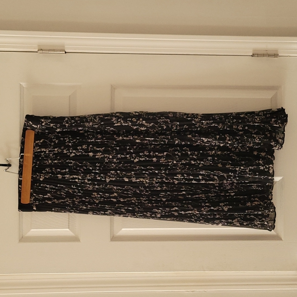 BA&SH Floral Print Pleated Skirt